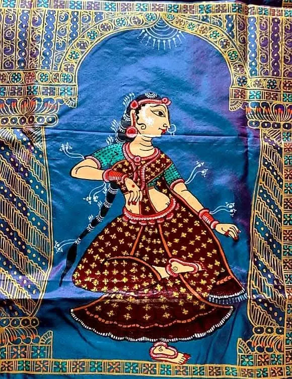 Floral Patterned Multicolour Chandua